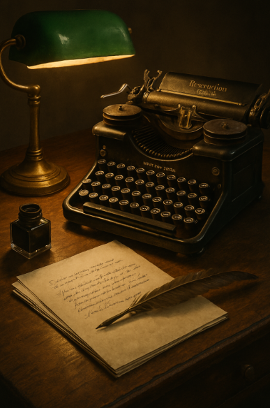 Vintage typewriter on desk – writing a novel in four weeks