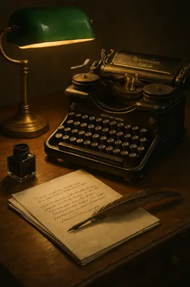 Vintage typewriter on desk – writing a novel in four weeks